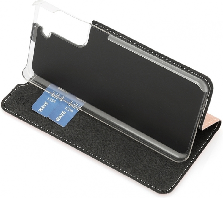 Wave BookCase protective case, Samsung Galaxy S21, rose gold Wave BookCase protective case, Samsung Galaxy S21, rose gold