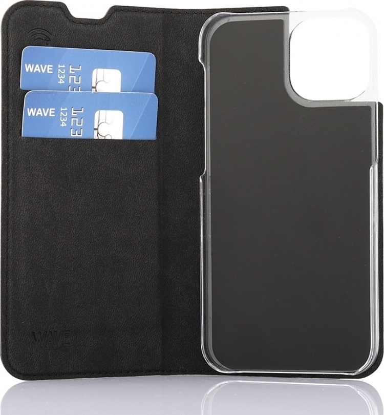 Wave BookCase protective case, iPhone 13 mini, black Wave BookCase protective case, iPhone 13 mini, black