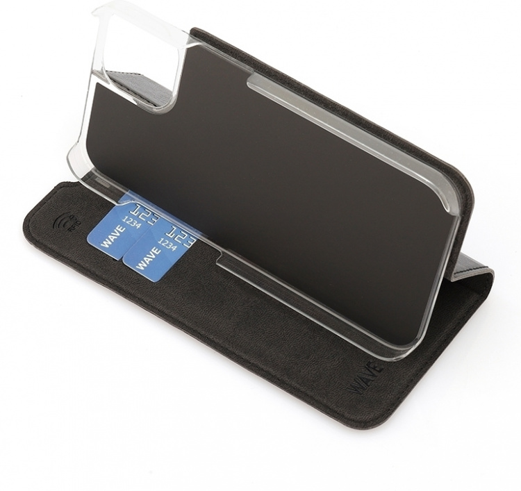 Wave BookCase protective case, iPhone 13, black