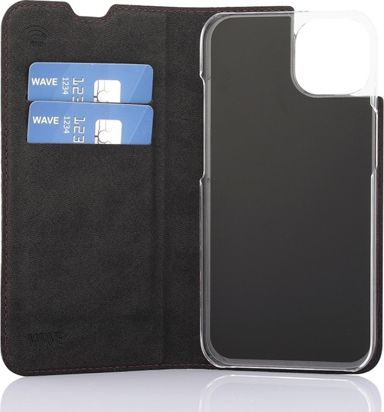 Wave BookCase protective case, iPhone 13, Smoky Sangria