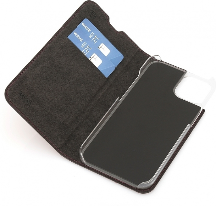 Wave BookCase protective case, iPhone 13, Smoky Sangria
