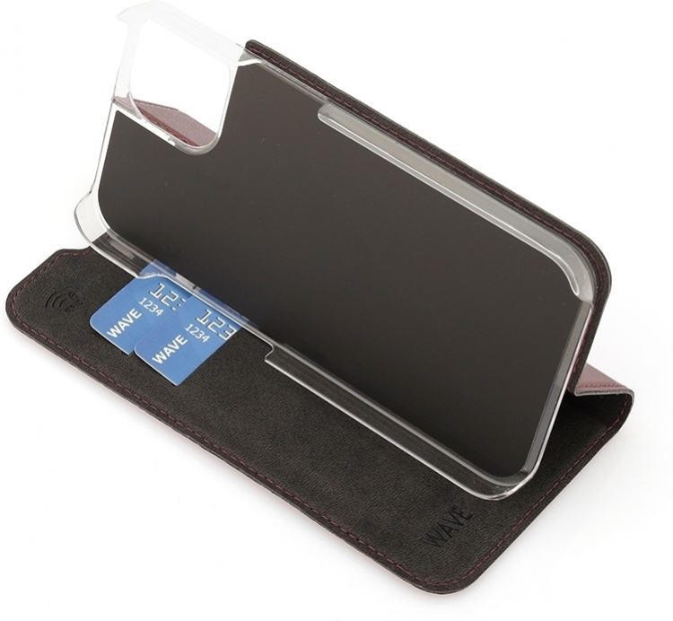 Wave BookCase protective case, iPhone 13, Smoky Sangria