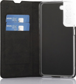 Wave BookCase protective case, Samsung Galaxy S21 FE 5G, black