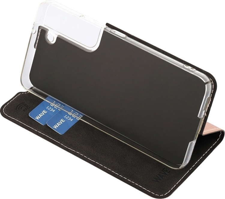 Wave BookCase protective case, Samsung Galaxy S22 5G, rose gold