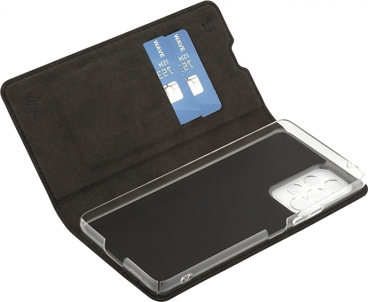 Wave BookCase protective case, Samsung Galaxy A53 5G, black