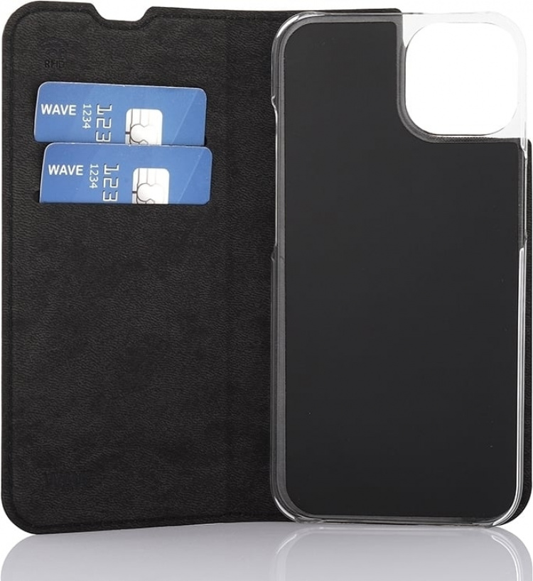 Wave BookCase protective case, iPhone 14, black Wave BookCase protective case, iPhone 14, black