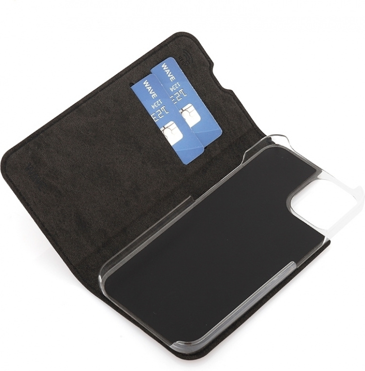 Wave BookCase protective case, iPhone 14, black Wave BookCase protective case, iPhone 14, black