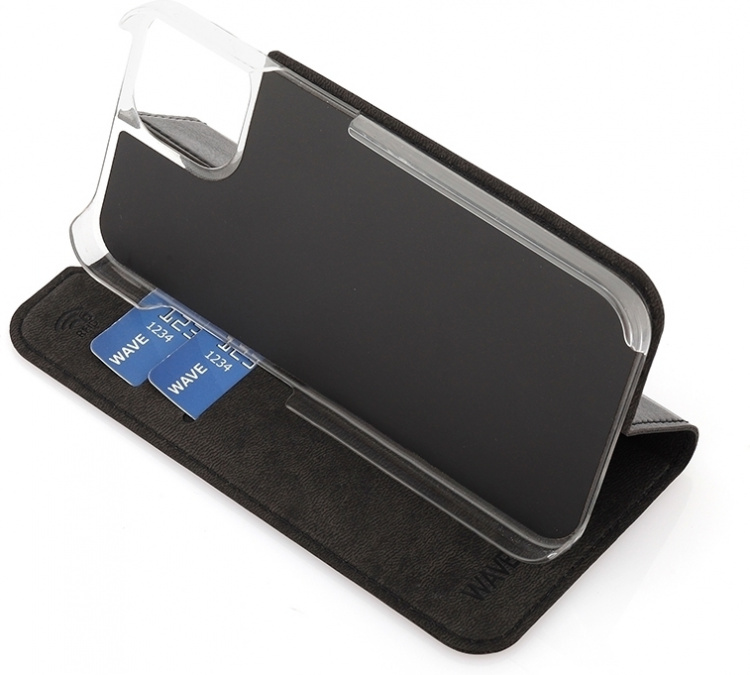 Wave BookCase protective case, iPhone 14, black Wave BookCase protective case, iPhone 14, black