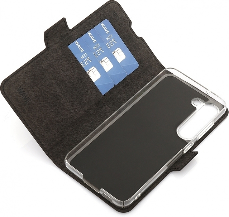 Wave BookCase protective case, Samsung Galaxy S23, black