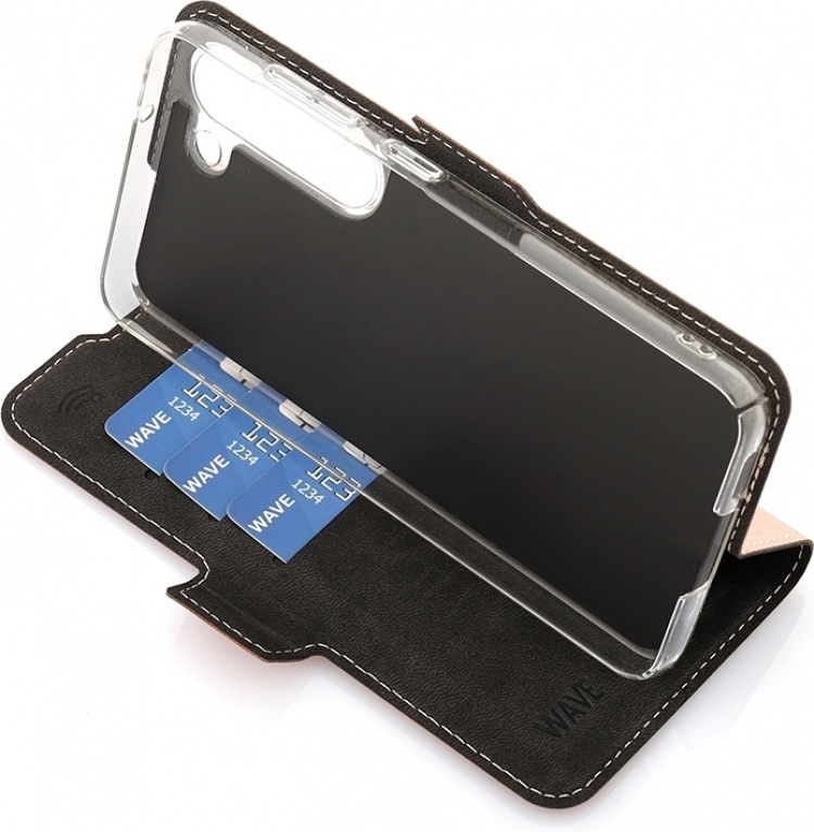 Wave BookCase protective case, Samsung Galaxy S23, rose gold Wave BookCase protective case, Samsung Galaxy S23, rose gold