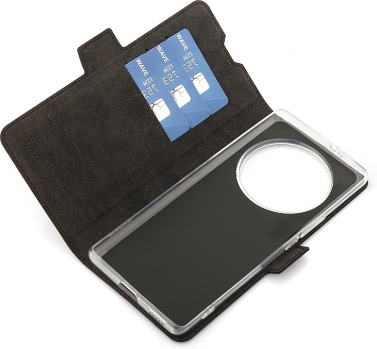 Wave BookCase protective case, Honor Magic5 Lite, black Wave BookCase protective case, Honor Magic5 Lite, black