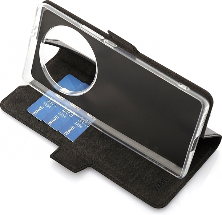 Wave BookCase protective case, Honor Magic5 Lite, black Wave BookCase protective case, Honor Magic5 Lite, black