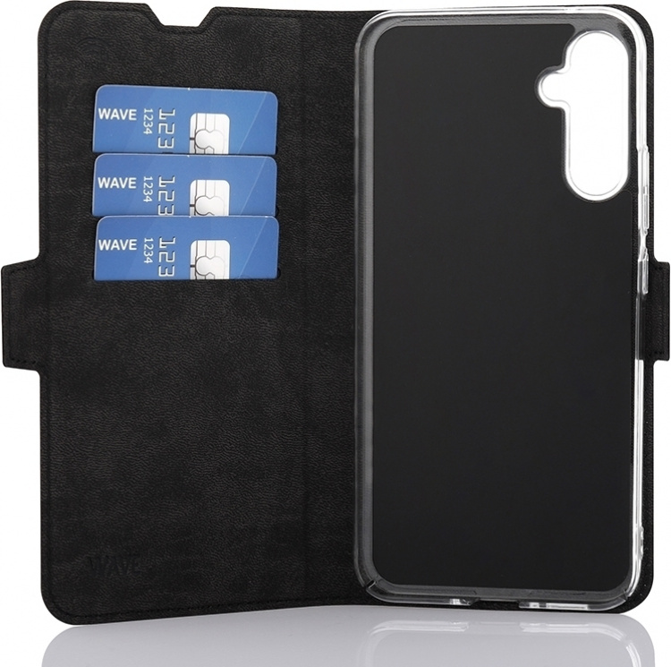 Wave BookCase protective case, Samsung Galaxy A34 5G, black Wave BookCase protective case, Samsung Galaxy A34 5G, black
