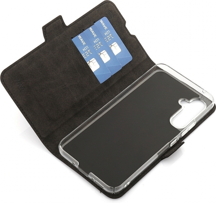 Wave BookCase protective case, Samsung Galaxy A54 5G, black