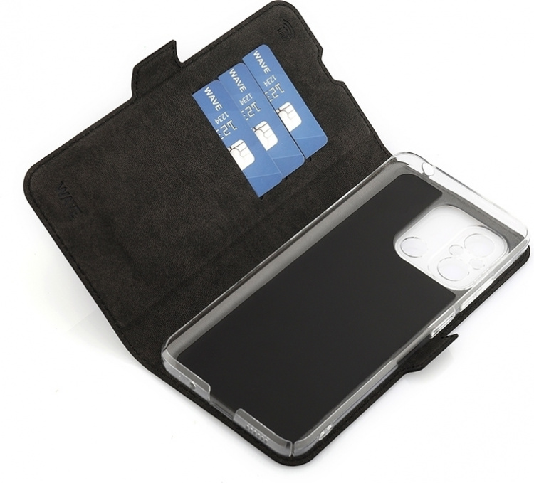 Wave BookCase protective case, Xiaomi Redmi 12C, black Wave BookCase protective case, Xiaomi Redmi 12C, black