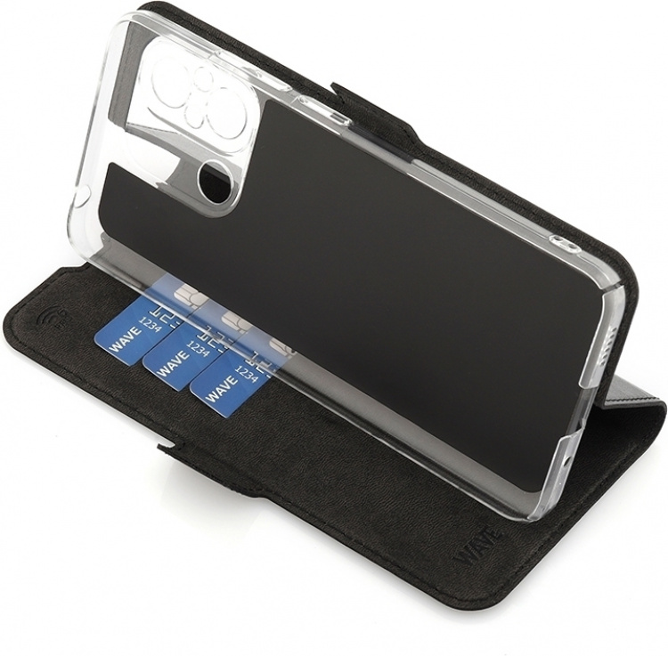 Wave BookCase protective case, Xiaomi Redmi 12C, black Wave BookCase protective case, Xiaomi Redmi 12C, black
