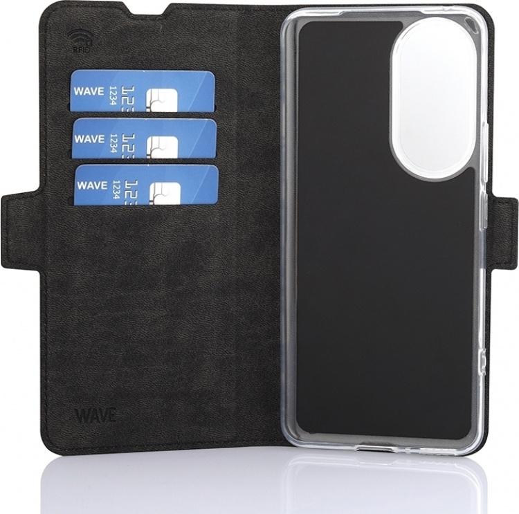 Wave BookCase protective case, Honor 90, black Wave BookCase protective case, Honor 90, black