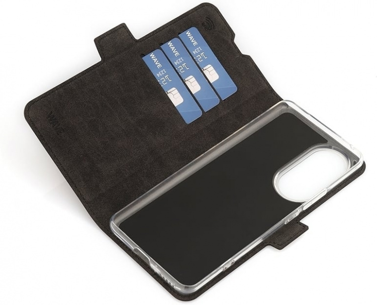 Wave BookCase protective case, Honor 90, black Wave BookCase protective case, Honor 90, black