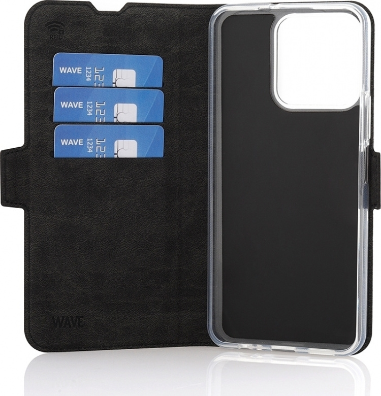 Wave BookCase protective case, Honor X6a, black Wave BookCase protective case, Honor X6a, black