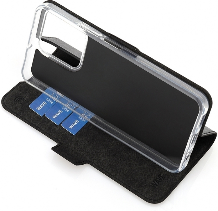 Wave BookCase protective case, Honor X6a, black Wave BookCase protective case, Honor X6a, black