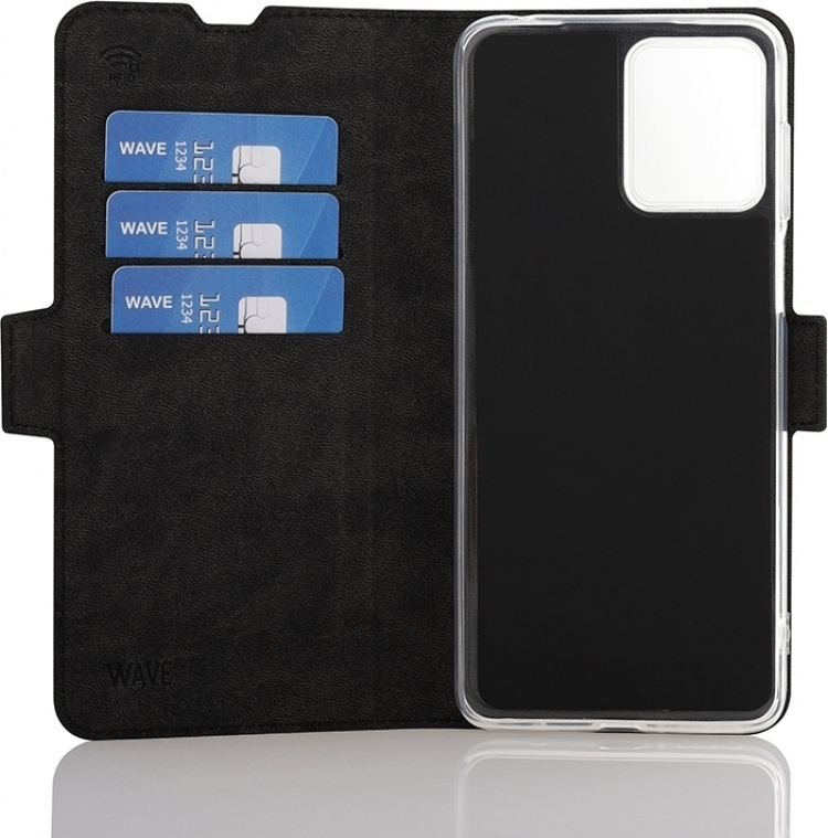 Wave BookCase protective case, Motorola Moto G14, black