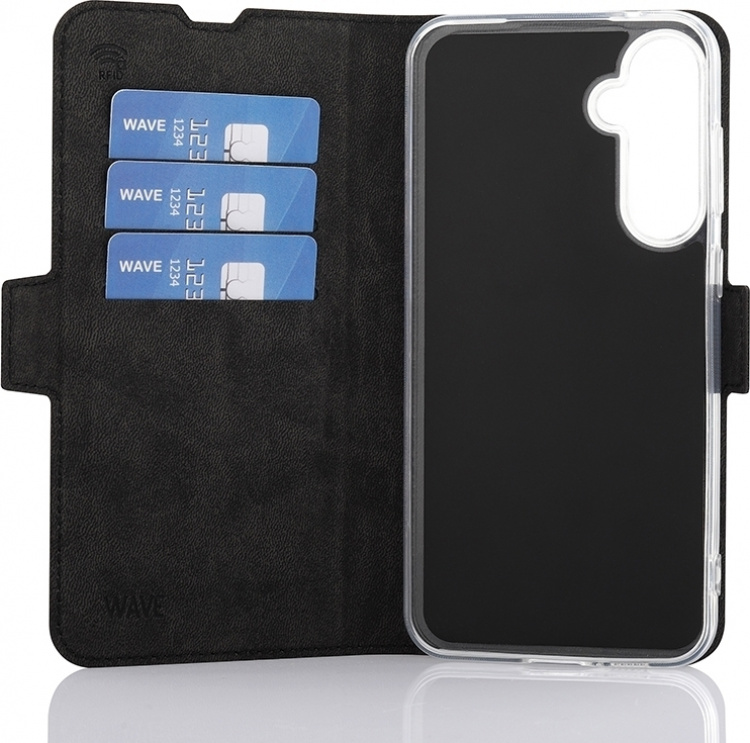 Wave BookCase protective case, Samsung Galaxy S23 FE 5G, black