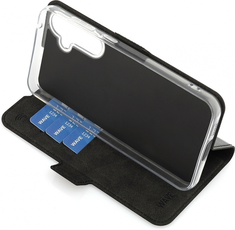 Wave BookCase protective case, Samsung Galaxy S23 FE 5G, black