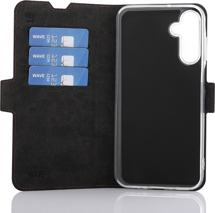 Wave BookCase protective cover, Samsung Galaxy A15, Smoky Sangria