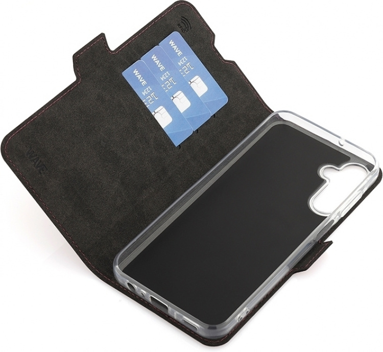 Wave BookCase protective cover, Samsung Galaxy A15, Smoky Sangria