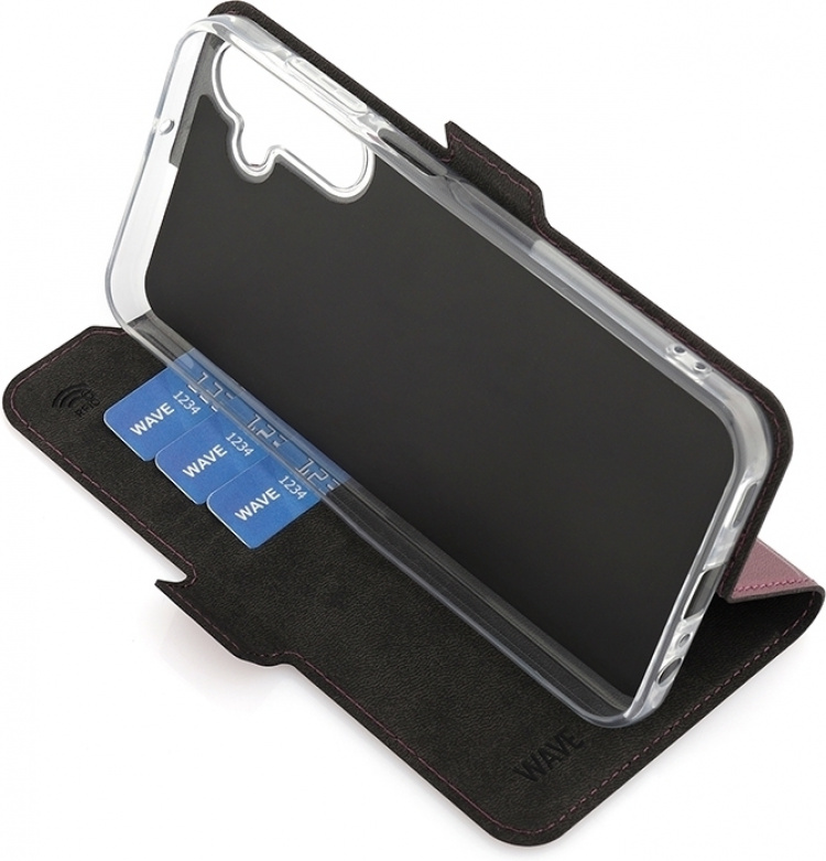 Wave BookCase protective cover, Samsung Galaxy A15, Smoky Sangria