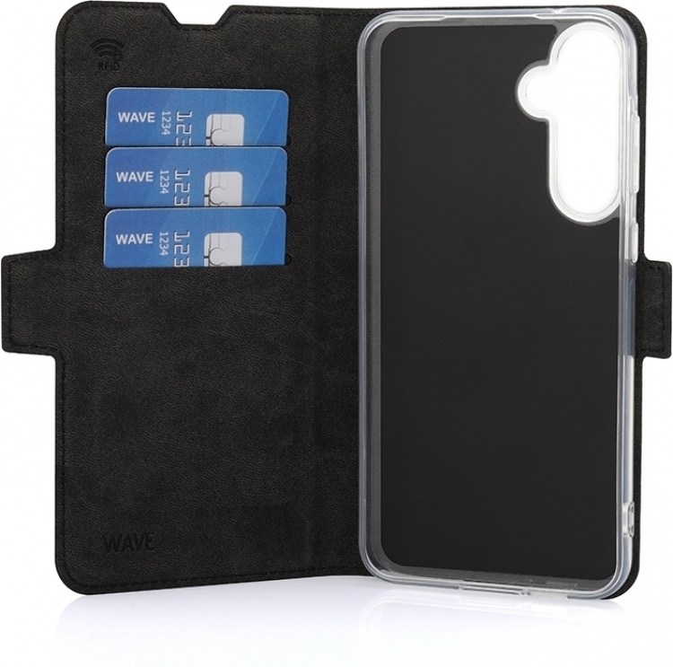 Wave BookCase protective case, Samsung Galaxy A55 5G, black