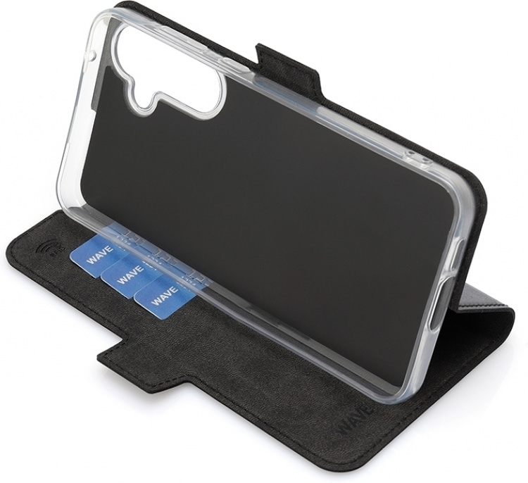 Wave BookCase protective case, Samsung Galaxy A55 5G, black