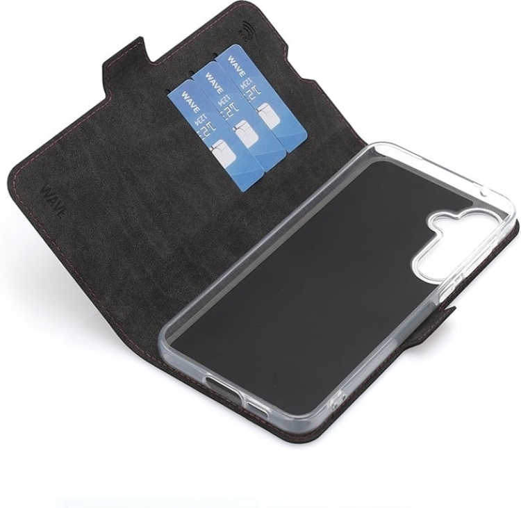 Wave BookCase Case, Samsung Galaxy A55 5G, Smoky Sangria