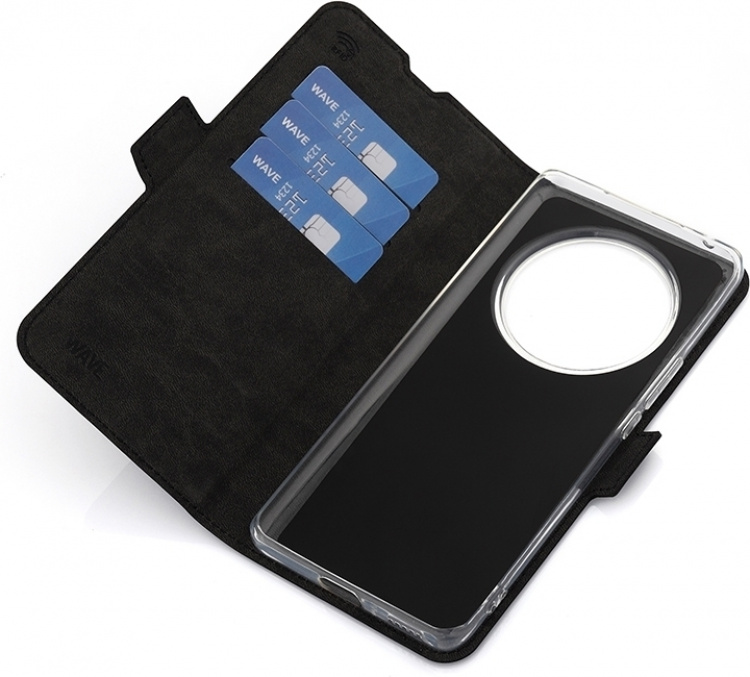 Wave BookCase protective case, Honor Magic6 Lite, black