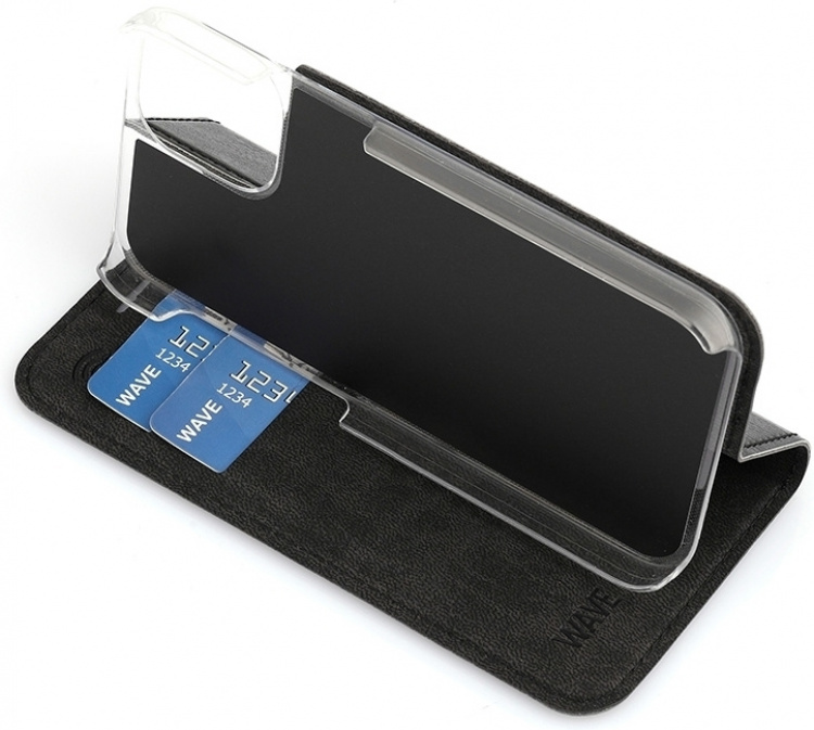 Wave BookCase protective case, iPhone 12 mini, black Wave BookCase protective case, iPhone 12 mini, black
