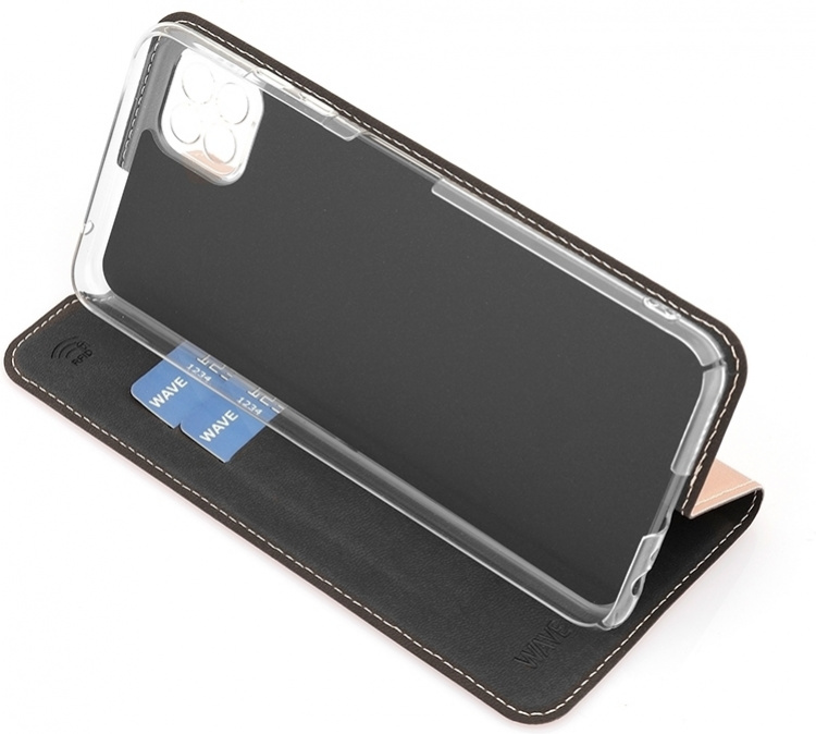 Wave BookCase protective case, Samsung Galaxy A22 5G, rose gold