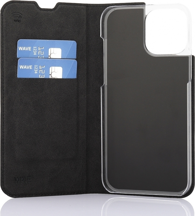 Wave BookCase protective case, iPhone 13 Pro Max, black