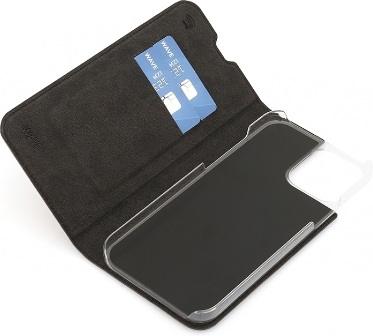 Wave BookCase protective case, iPhone 13 Pro Max, black