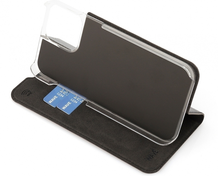 Wave BookCase protective case, iPhone 13 Pro Max, black