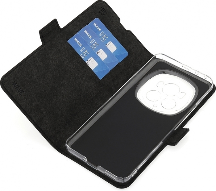 Wave BookCase protective case, Honor Magic6 Pro 5G, black