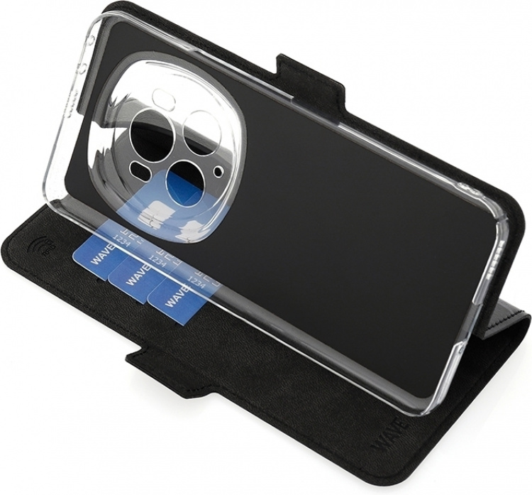 Wave BookCase protective case, Honor Magic6 Pro 5G, black