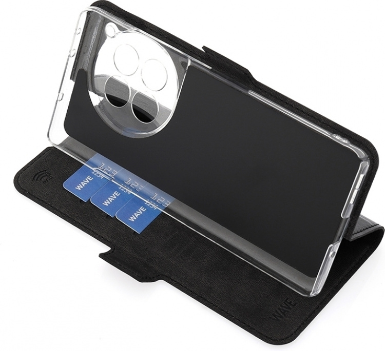 Wave BookCase protective case, OnePlus 12R, black