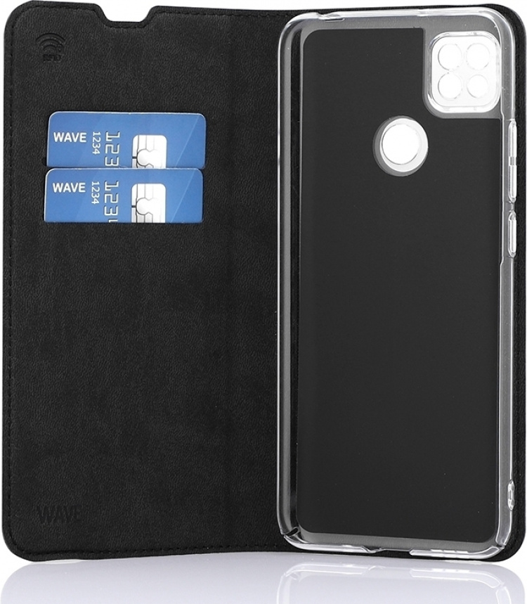 Wave BookCase protective case, Xiaomi Redmi 9C, black