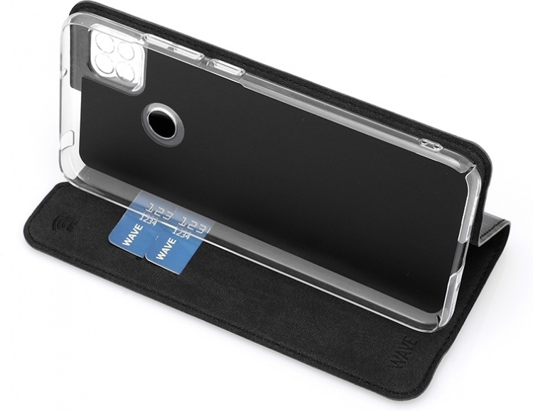 Wave BookCase protective case, Xiaomi Redmi 9C, black