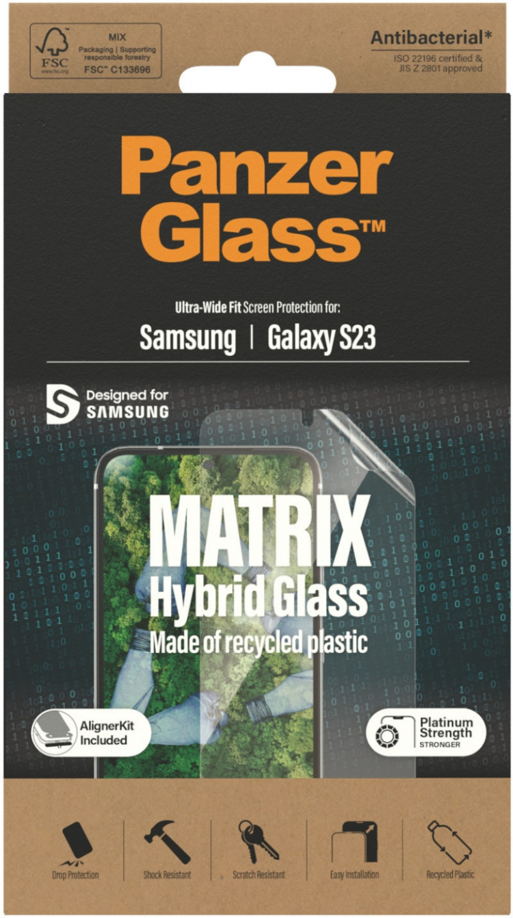 PanzerGlass Matrix Ultra-Wide Fit Alignerkit protective film, Samsung Galaxy S23 PanzerGlass Matrix Ultra-Wide Fit Alignerkit protective film, Samsung Galaxy S23