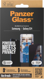 PanzerGlass Privacy Ultra Wide Fit armoured glass, Samsung Galaxy S24 PanzerGlass Privacy Ultra Wide Fit armoured glass, Samsung Galaxy S24