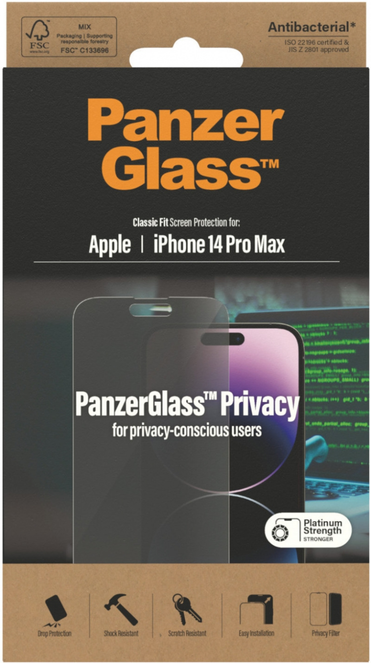 PanzerGlass Privacy bulls glass, iPhone 14 Pro Max