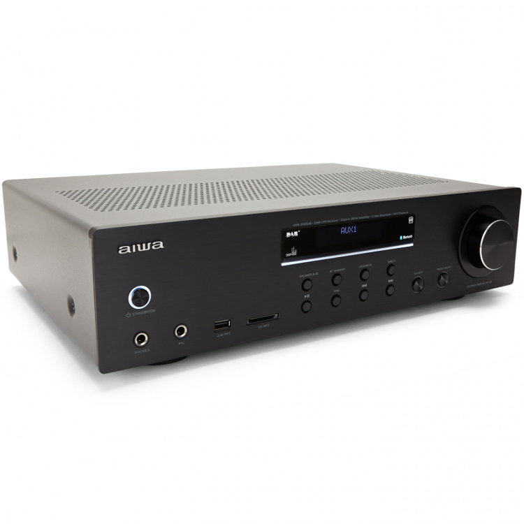 AIWA Stereo-receiver med Bluetooth 2 x 100 Watt RMS @4Ohm AIWA Stereo-receiver med Bluetooth 2 x 100 Watt RMS @4Ohm