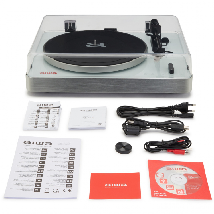 AIWA Skivspelare Premium Vit AIWA Skivspelare Premium Vit