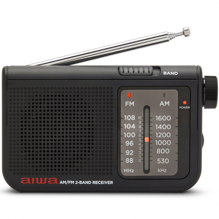 AIWA Pocket radio med FM/MW Svart AIWA Pocket radio med FM/MW Svart